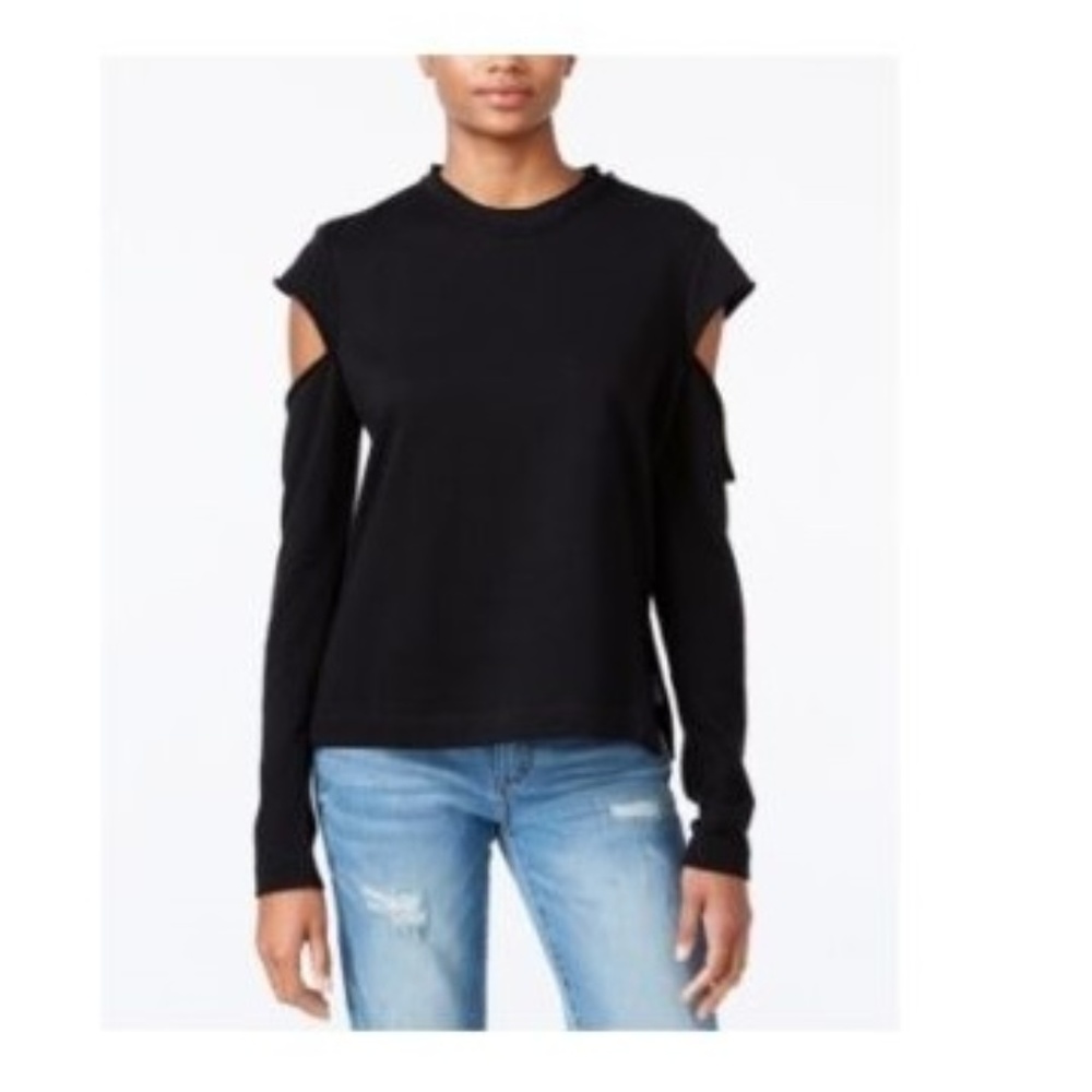 RACHEL Rachel Roy Cutout cold shoulder Sweatshirt